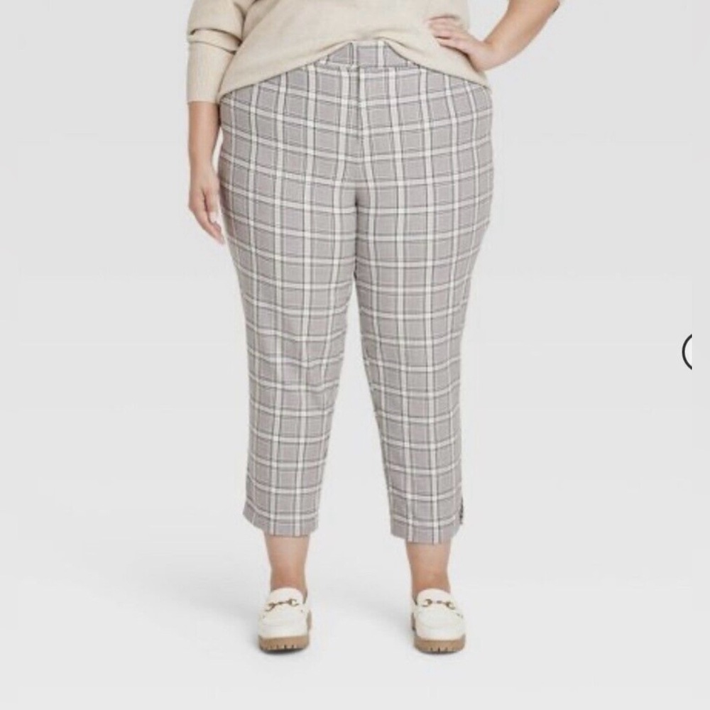 Ava & Viv Women's High-Rise Ankle Tapered Pants Size 24 NWT Comfort Waist